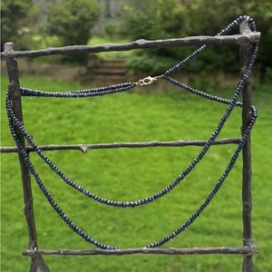 Elegant Blue Beaded Necklace